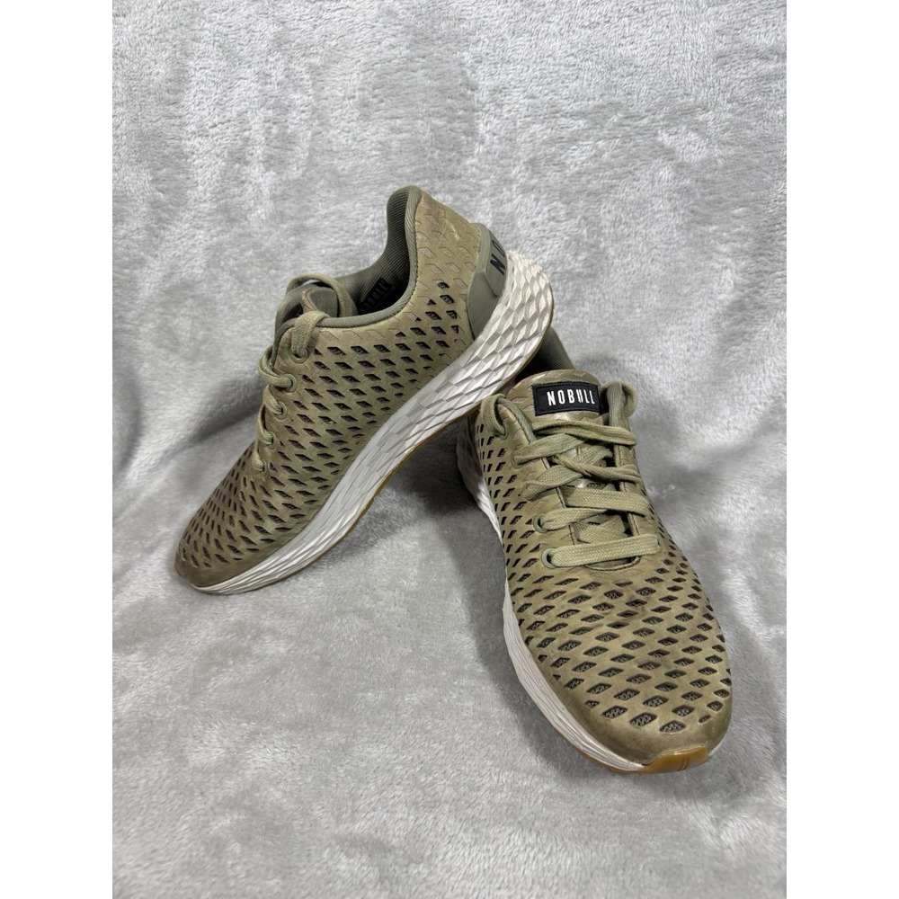 No Bull Perforated Olive Running Shoes Mens 7.5 Womens 9‎ CrossFit Walking Run